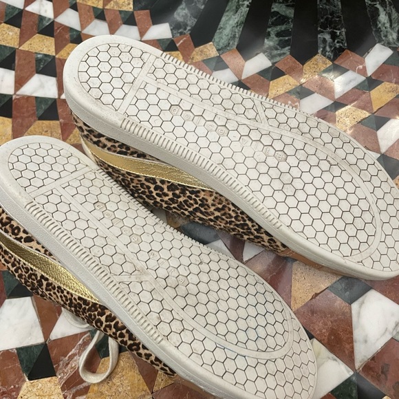 Dolce Vita | Nino Leopard Print Suede Low Top Lace Up Sneakers 9.5 - Picture 3 of 4